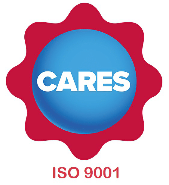 CARES ISO 9001 certification seal